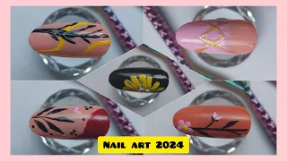 top 5 easy nail art at home /nail art for beginners💅🌸