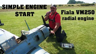 SIMPLE ENGINE START | four stroke radial gas engine Fiala VM250