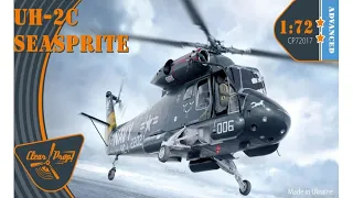 Unboxing  CLEAR PROP CP72017 - 1/72 UH-2C Seasprite Plastic Model Kit, Plastic Models Store