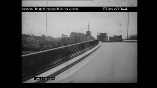 Driving on a Los Angeles Freeway in the 1950's.  Archive film 63044