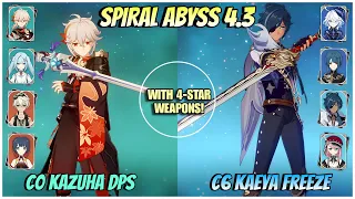 C0 Kazuha DPS & C6 Kaeya Freeze Quickswap Spiral Abyss Floor 12 | Genshin Impact