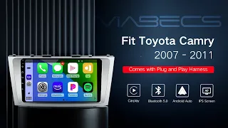 ViaBecs Toyota Camry 07-11 Radio Upgrade, 9" Stereo Wireless CarPlay & Android Auto - Plug and Play