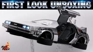 Hot Toys DeLorean Time Machine Back to the Future II Unboxing | First Look