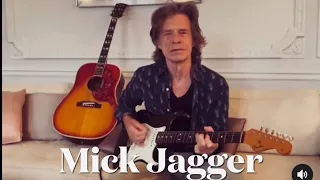 Mick Jagger & Ronnie Wood Play Guitar & Send a 3/20/22 Message to Their Fans on Social Network