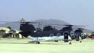 Two CH-46s Startup