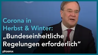 Ministerpräsidentenkonferenz: Pressekonferenz mit Armin Laschet, Malu Dreyer und Michael Müller