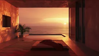 Golden Sunset by the Sea | Soft Waves for Relaxation and Meditation