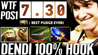 🔥 7.30 DENDI Pudge POS1 - New Patch100% Hook Instant Kill BIG Creep WTF Fast Farm Dota 2 Pro Update