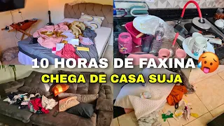 CANSEI!! FAXINA PESADA COMPLETA| 4DIAS SEM LIMPAR A CASA | 10 HORAS DE MUITA LIMPEZA 🥵