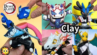 Pokémon Figures Making - Demon Slayer X Pokémon : Gengar , Greninja, Lucario ｜pokemon clay art
