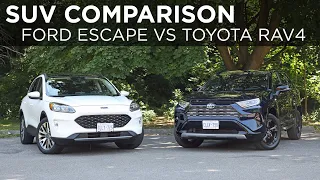 Ford Escape Hybrid vs Toyota RAV4 Hybrid | SUV Comparison | Driving.ca