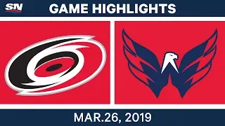 NHL Game Highlights | Hurricanes vs. Capitals – March 26, 2019