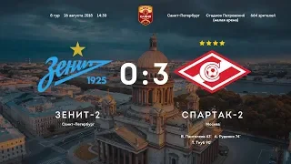 Зенит-2 - Спартак-2 - 0:3. Олимп-Первенство ФНЛ-2018/19. 8-й тур