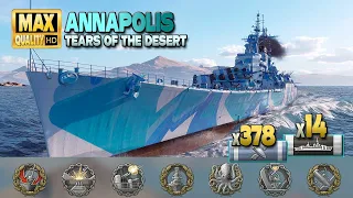 Cruiser Annapolis: Last stand on map "Tears of the Desert" - World of Warships