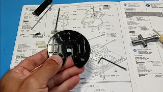 how to build tamiya rc truck globe liner, step# 29 fifth wheel part 1