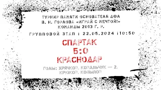 «Спартак» — «Краснодар» (команды 2013 г.р.) — 5:0