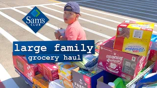 Once-a-Month Sam's Club Grocery Haul 🛒 Shopping for a Large Family