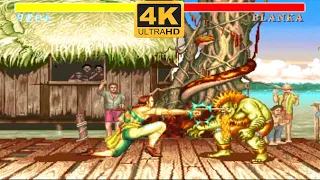 VEGA vs BLANKA 💥 Street Fighter II' Champion Edition (Hardest) 💥 4K UHD Gameplay