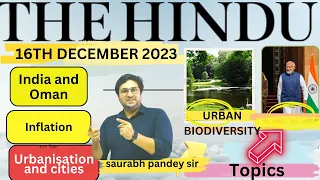 The Hindu  Editorial & News Analysis I 16th December 2023 I India and Oman I Saurabh  Pandey