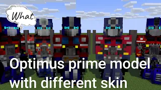 Transformers : Using my optimus prime model with different minecraft optimus prime skin.