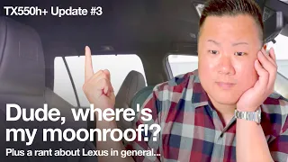 TX Update #3: No moonroof, no deal. Plus a rant about Lexus from a loyalist.