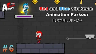 Red and Blue Stickman : Animation Parkour - Gameplay #6 Level 61-70