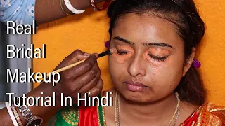 Step By Step Bridal Makeup In Hindi/ Long-Lasting Bridal Tutorial