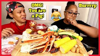 BAD TABLE MANNERS PRANK CHALLENGE! SEAFOOD BOIL MUKBANG PRANK!