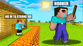 NOOBEK vs TAJNA BAZA w Minecraft!