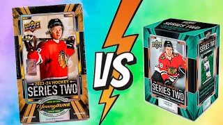 Retail vs Hobby ! 2023-24 Upper Deck Series 2 Hockey Retail Blaster vs Hobby Box Break !