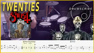 Twenties - Ghost | Drum Sheet Music Play-Along | DRUMSCRIBE