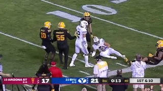 BYU vs Arizona State CRAZY 2 Turnovers in One Play Sequence | 2021 College Football