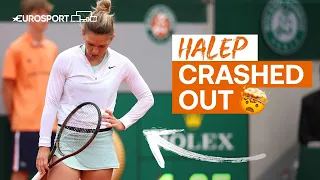 Zheng clinches shock win over Halep in French Open second round | 2022 Roland Garros | Eurosport