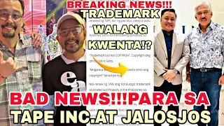 TAPE INC AT JALOSJOS MAIIYAK SA MALAMAN NILANG BALITA, TRADEMARK NA EAT BULAGA WALANG KWENTA!🤣