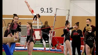 Level 5 bar routine 1st place 9.15