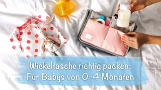 Wickeltasche richtig packen: Was Du dabei haben solltest für Babys von 0-4 Monaten