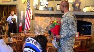 Soldier Surprises Pregnant Wife