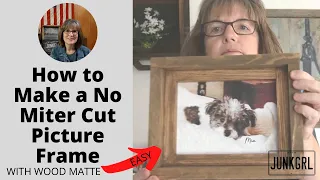 How To Make A Super Easy No Miter Wood Frame with Wood Matte Using Scrap Wood