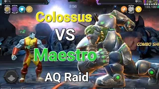 350 health revive - Colossus vs Maestro AQ raid | Marvel contest of champions