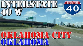 I-40 West - Oklahoma City - Oklahoma - 4K Highway Drive