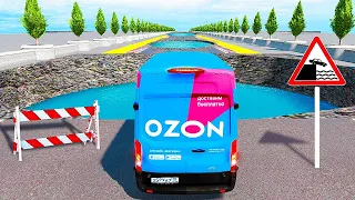 ПРОЕДЕТ ЛИ МАШИНА OZON ТРАНЗИТ ОПАСНУЮ ЯМУ С ВОДОЙ В ГТА 5 МОДЫ! ЭКСПЕРИМЕНТЫ В GTA 5 ВИДЕО MODS