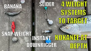 Weight Systems for Targeting Kokanee at Depth Without a Downrigger