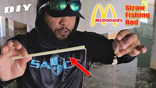 McDonald's Straw Fishing Rod & Aquarium Cup DIY