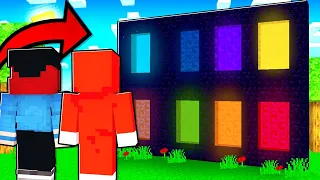 HASANLA RENKLİ PORTALLARA GİRDİK !!  - Minecraft