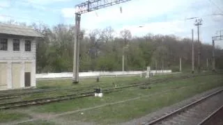 Електропоїзд ЕПЛ9Т-011 №6304 Жмеринка - Козятин на станції Гнівань. 28.04.2014