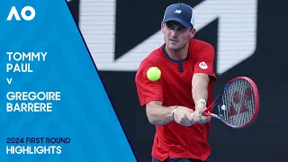 Tommy Paul v Gregoire Barrere Highlights | Australian Open 2024 First Round