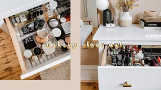 CLEAR OUT & DECLUTTER MY MAKEUP WITH ME | I Covet Thee