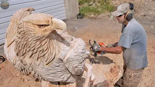 Amazing Chainsaw Carving Eagle