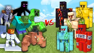 ALL MUTANTS vs ALL GOLEMS (Minecraft Mob Battle)