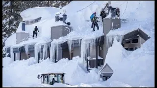 Removal snow piles that buried homes, cars and streets in Switzerland, Liechtenstein